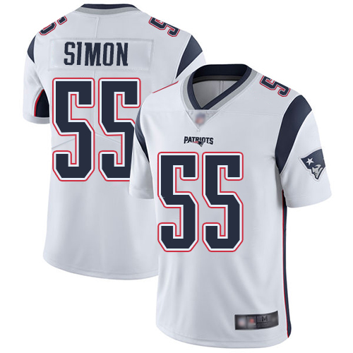 New England Patriots Football #55 Vapor Untouchable Limited White Men John Simon Road NFL Jersey